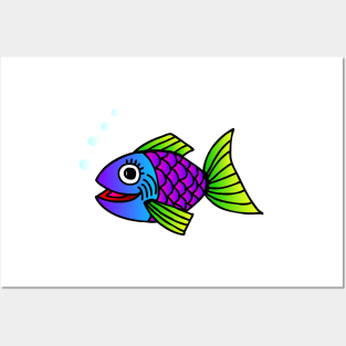 Happy Fish Posters and Art